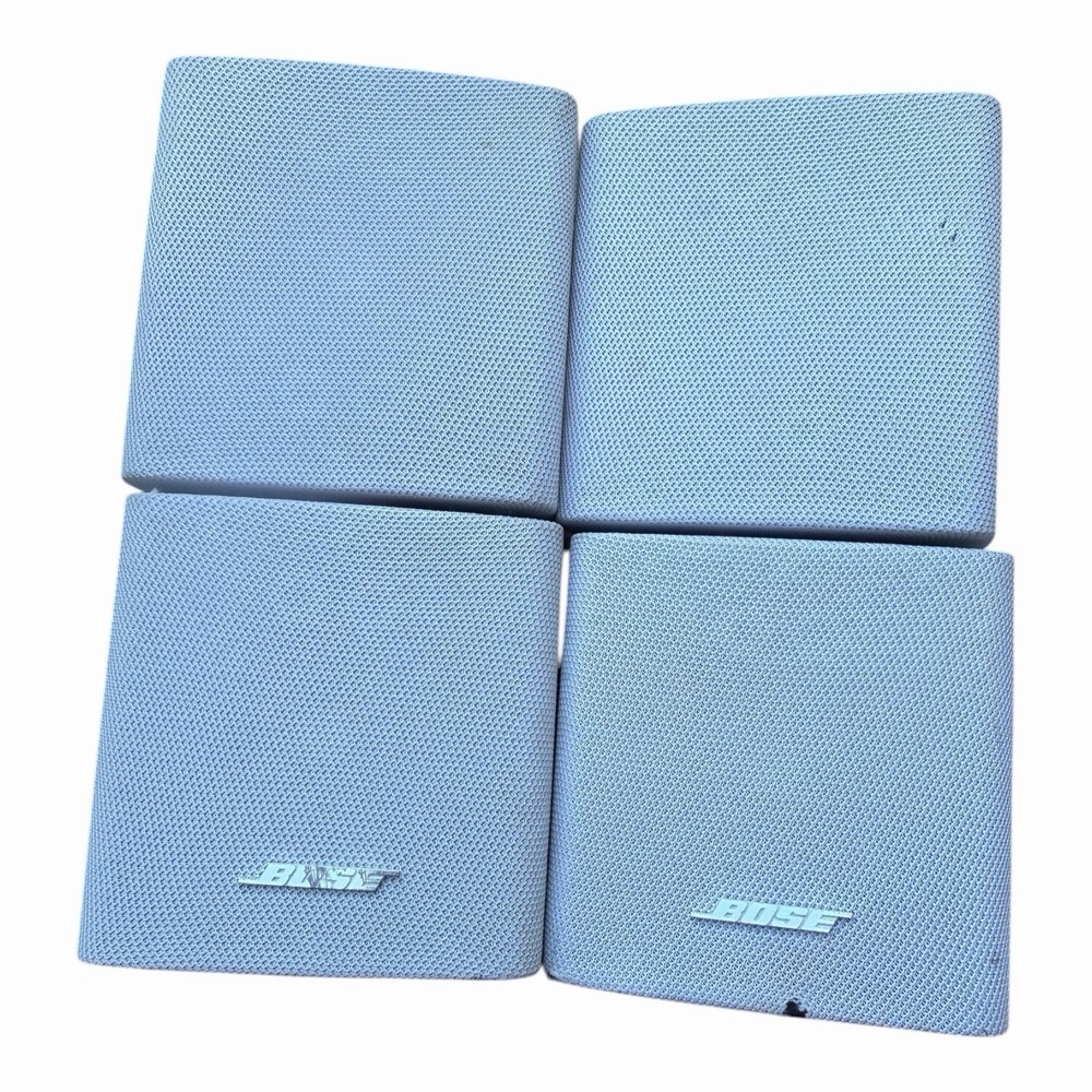 Bose Double Cube Speakers Lifestyle/Acoustimass White Set of 2 - Tested Working!